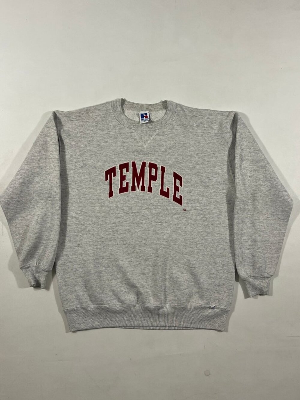 Vintage 90s Russell Athletic Temple University Gray Collegiate Crewneck Sweatsh…